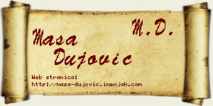 Maša Dujović vizit kartica